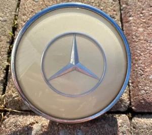 Mercedes Benz Horn Button 300 SL Gullwing Ivory Clear Dome Metal Ring Roadster - Picture 1 of 8