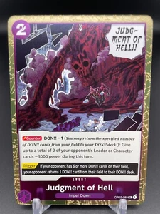One Piece: Paramount War OP02-089 Judgement of Hell (R) NM/M Eng  - Picture 1 of 2