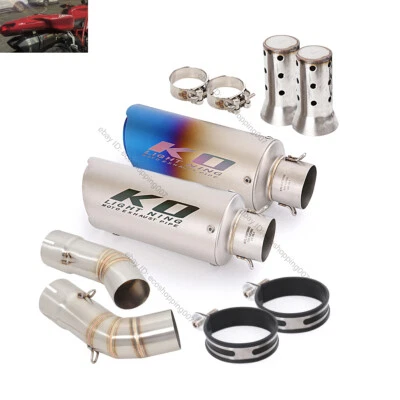 Sistema de escape tubo de enlace medio deslizamiento puntas de extremo silenciador para Ducati 848 1098 1198 Foto 1 de 4