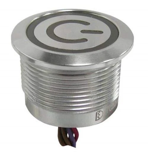 Interruptor táctil capacitivo, bloqueo, iluminado, rojo Foto 1 de 1