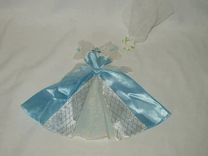 BARBIE label CINDERELLA Princess ballroom GOWN dress w/ tiara - Picture 1 of 8