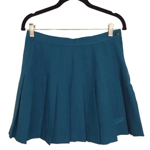 Reebok Womens Tennis Skirt Vtg 90s Y2K Teal Pleated Mini Athletic Sport Size 10 - Picture 1 of 11