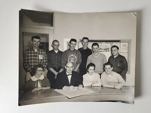 Vtg 1962 Professor and Students Group Photo Black White Photograph Kenosha - Picture 1 of 6