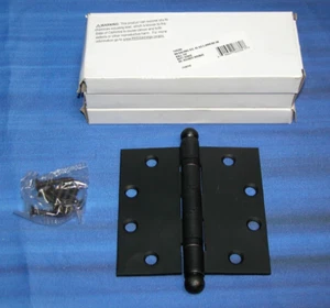 3!   728380 4.5" Ball Tip Heavy Duty Square Corners Door Hinge oil rubbed bronze - Picture 1 of 3
