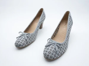 CAPRICE Mujer Zapatos de Tacón Alto Bajo Cuero Azul Talla 42 Eu Tipo 19432-30 - Imagen 1 de 3