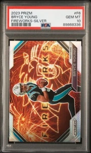 2023 PANINI PRIZM FIREWORKS SILVER #F6 BRYCE YOUNG PSA 10 - Picture 1 of 3