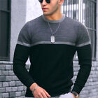 Men's Spring Fashion Crewneck Casual Trend Long Sleeve T-shirt Top