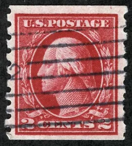 US SC 413 Carmine 2 ¢ SLW S. 8 1/2 schwarze Maschine abbrechen gut zentriert - Bild 1 von 1