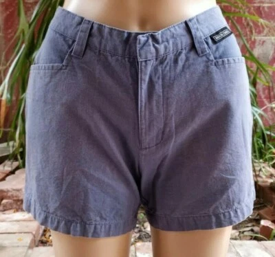 Pantalones Cortos de Tablero Aaron Chang Talla 1 XS Tiro Medio Algodón Sarga con Bolsillos en Azul Foto 1 de 4