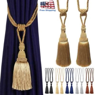 2/4 peças cortina borla amarrar janela durável amarrar costas corda segurar janela EUA - Imagem 1 de 4