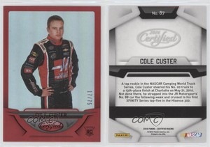 2016 Certified Mirror Red /75 Cole Custer #87 Rookie RC