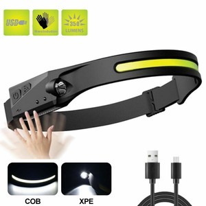 4Mode COB+LED Headlamp Headlight Torch Flashlight Work Light Bar Head Band Lamp