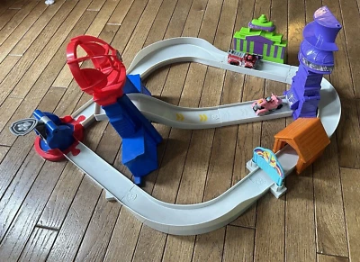 Paw Patrol The Movie Race Track Liberty Total City Rescue Play Set w/ 2 Cars Toy - Image 1 of 2