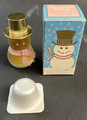 Vintage 70s Avon SNOWMAN PETITE PERFUMEs .25 fl oz.  Full Original BOX NOS - Image 1 of 4