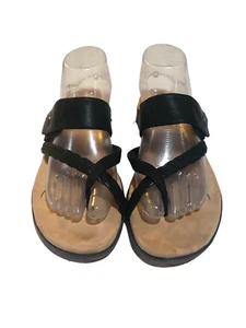 Kim Rogers Lanee Black Toe Wrap Slide Sandals Women's Size 9.5 M - Picture 1 of 11