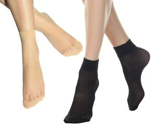 10/20/40 Pairs Women Nylon Elastic Short Ankle Sheer Stockings Silk Short Socks - Picture 1 of 35