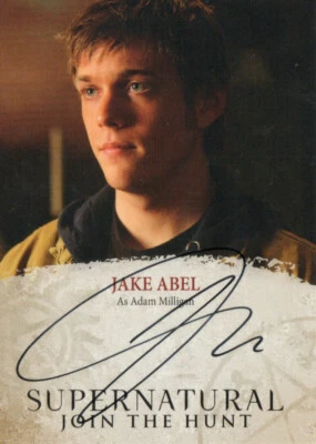 Supernatural Seasons 4-6 Auto Autograph JAB Jake Abel As Adam Milligan - Image 1 of 2