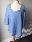 Cotton Trader’s Blue Spotted Wide Loose Top 3/4 Sleeves Size 14