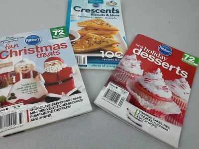 Lot Of 3 softcover Pillsbury Cookbooks - Desserts/Crescents/Christmas     (BK30) - Image 1 of 4