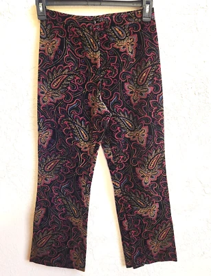 Pantalones Copper Key Niñas 14 Terciopelo Suave Paisley Pantalones Rectos 100% Algodón Foto 1 de 4
