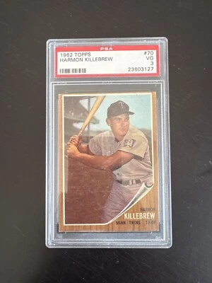 1962 Topps - Harmon Killebrew #70 Psa 3 Twins - Image 1 of 2