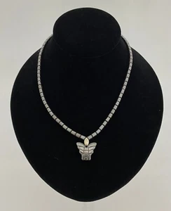 Natural Hematite Necklace w/ Pendant 16" BUTTERFLY NEW CUTE - Picture 1 of 3