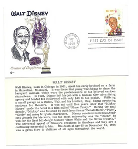 1355 Walt Disney Cover Craft, Cachets, CCC),  FDC - Picture 1 of 1