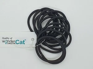 60 STÜCK SCHWARZ 3 MM > dickes hochwertiges HAARBAND Gummibänder ohne Haken Bommel Ponys - Bild 1 von 6