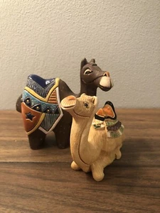 Vintage artesania rinconada Camel One Standing One Sitting Lot /2 ceramic (B1) - Picture 1 of 19