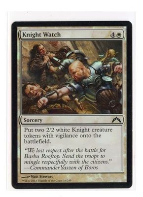 Knight Watch C 19 Foil Gatecrash MTG Card LP - Image 1 of 2