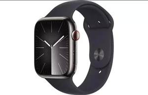 Apple Watch Series 9 Boîtier 45mm en Acier Inoxydable avec Boucle Milanaise - Graphite Neuf - Photo 1 sur 3
