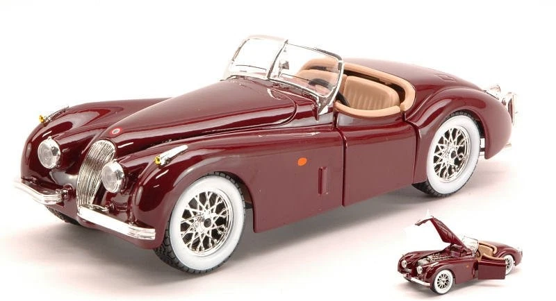 Jaguar XK120 Roadster 1951 Amarant 1:24 BURAGO 22018AM - Immagine 1 di 1