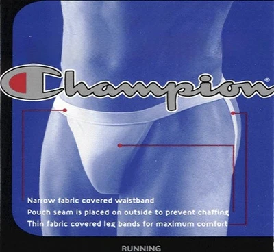 DE COLECCIÓN RARO Champion Coolmax Corredores/Nadadores Soporte Jock Correa Nylon Blanco Grande. Foto 1 de 3