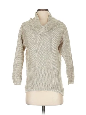 Eight Eight Eight Women Silver Turtleneck Sweater S - Image 1 of 4
