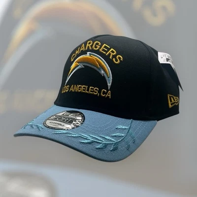 LA CHARGERS 2025 DRAFT DAY NEW ERA 9FORTY SNAPBACK MENS HAT CAP BLACK RARE NEW - Image 1 of 4
