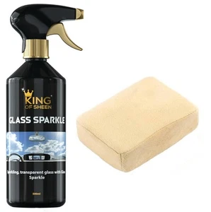 King of Sheen Glass Sparkle and Chamois Cleaning/Demister Sponge 500ml - Picture 1 of 4