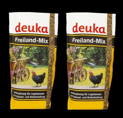 2 x deuka Freiland-Mix 10 kg Alleinfutter Hühnerfutter gekörnt Legehennenfutter - Bild 1 von 2