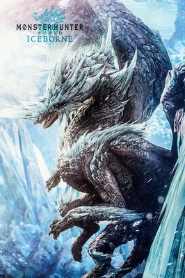 Monster Hunter World Iceborne – Action RPG Video Game Poster, Epic Fantasy Art - Image 1 of 4