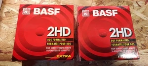 18 NEW BASF 2HD DOS FORMATTED HIGH DENSITY 10 DISKETTES - Photo 1/4