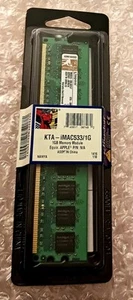 Kingston KTA-iMAC533/1G DDR2 533mHZ CL4 1.8V 240pin Dual Rank Desktop Memory - Picture 1 of 3