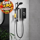 Triton Aspirante Enhance Electric Shower 8.5kW Matte Black 5 Spray Head Modern