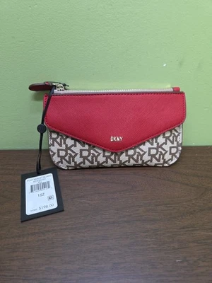 CARTERA DKNY CON SOLAPA PRECIO DE VENTA SUGERIDO POR EL FABRICANTE: $198.00 MARRÓN, ROJO, BLANCO, NEGRO TALLA ÚNICA Foto 1 de 4
