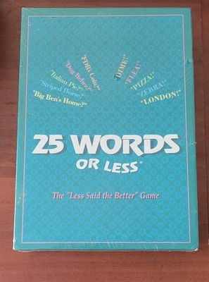 Vintage 25 Words Or Less 1996 Winning Moves Game Board #1006 New Sealed USA Made - Image 1 of 4