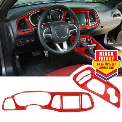 Center Console Dashboard Cover & Gear Shift Panel Trim for Dodge Challenger 15+ - Image 1 of 4