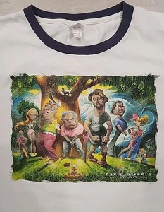 T-shirt David O'Keefe cultura pop icone adulto GRANDE bianca manica corta - Foto 1 di 5