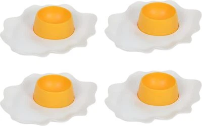 4x EIERBECHER "Spiegelei" aus Kunststoff Eierständer Eierhalter Eierbehälter 61 - Bild 1 von 2