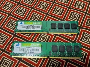 Corsair 2 GB DIMM 667 MHz DDR2 SDRAM Memory (VS2GBKIT667D2) - Picture 1 of 1