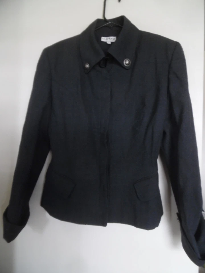 Chaqueta Blazer Bebe Para Mujer Gris Manga Larga Forrada de Lana 8 Foto 1 de 4