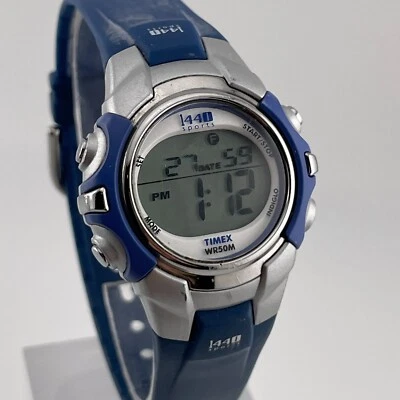 Timex 1440 Sports Watch Unisex 34mm Case Alarm Chronograph Timer Blue Resin - Image 1 of 4