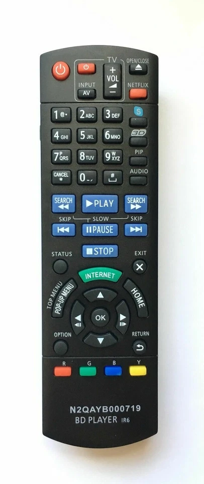 New USBRMT BLU-RAY PLAYER Remote N2QAYB000719 for Panasonic DVD DMP-BD75 SC-BT35